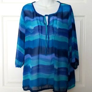 Peasant Sheer blouse 💙